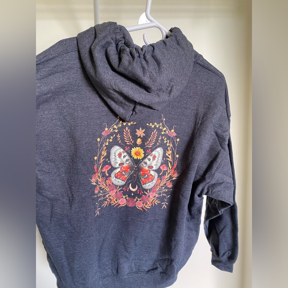 Gildan summer boho butterfly hoodie NEW